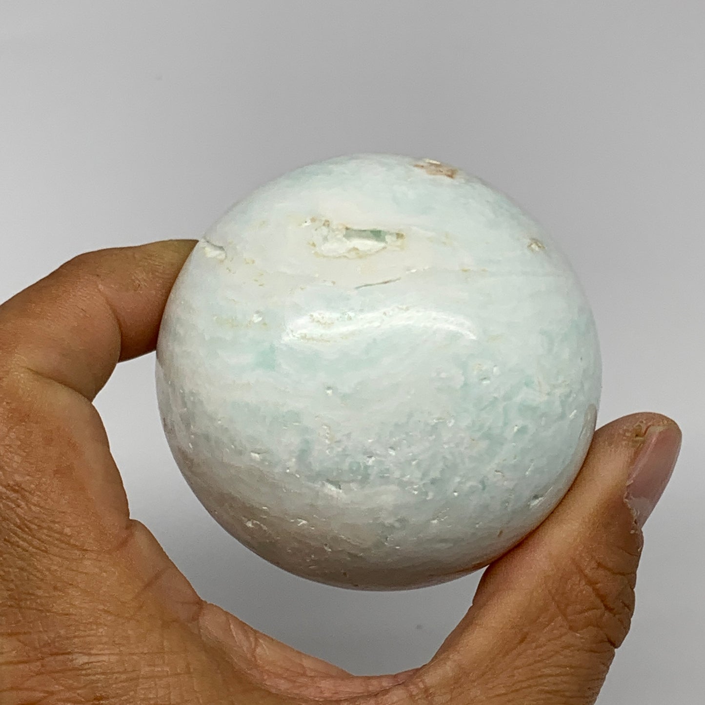 299.7g,2.3"(59mm) Caribbean Calcite Sphere Gemstone,Healing Crystal,B25147