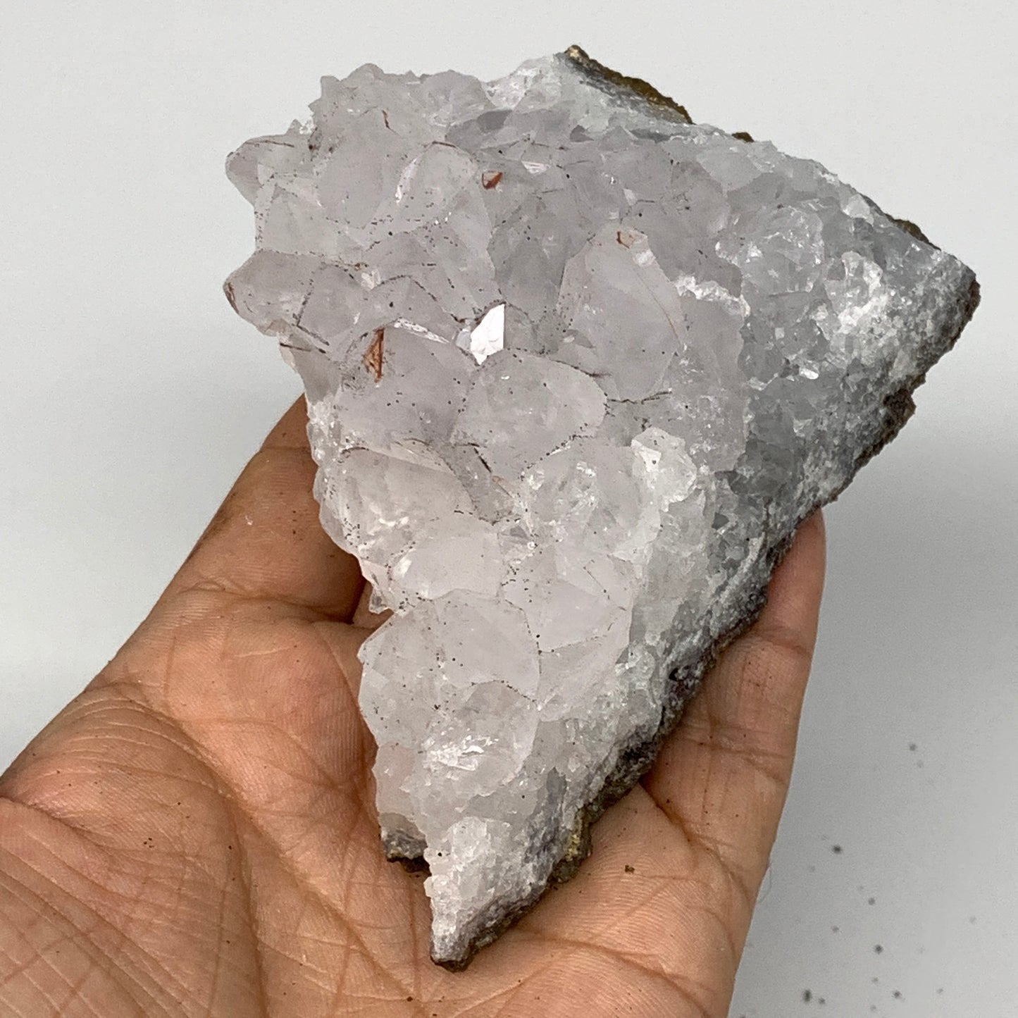 318.4g, 4.2"x3.1"x1.8", Rare Manganese Cluster With Quartz Mineral Specimen,B110