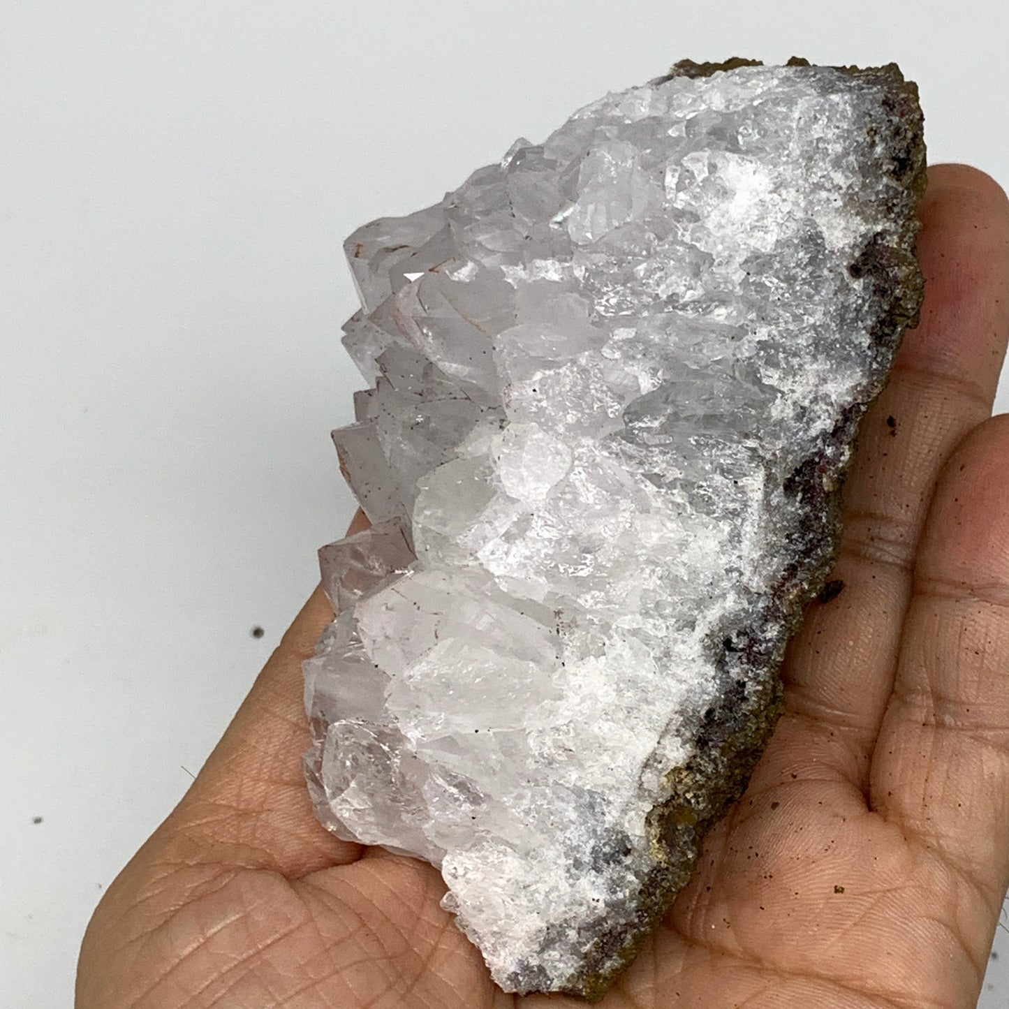 318.4g, 4.2"x3.1"x1.8", Rare Manganese Cluster With Quartz Mineral Specimen,B110