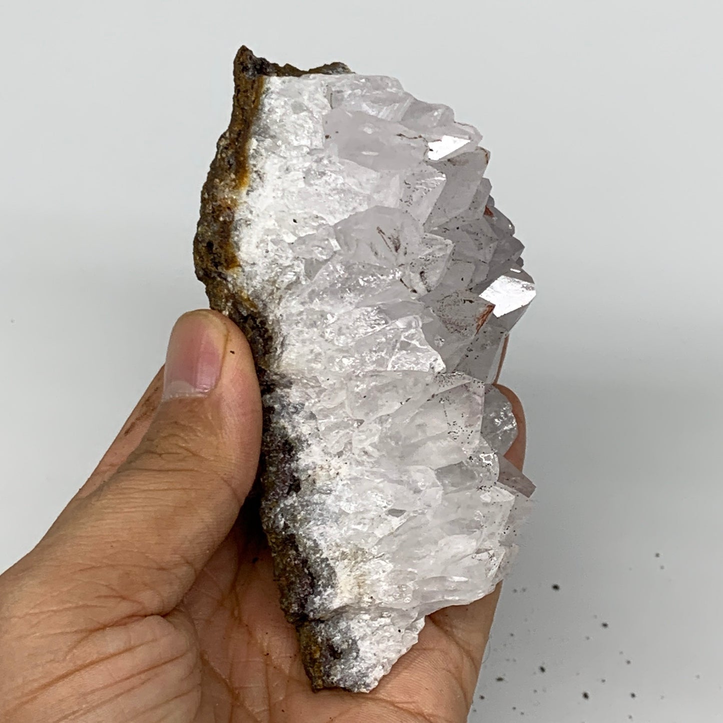 318.4g, 4.2"x3.1"x1.8", Rare Manganese Cluster With Quartz Mineral Specimen,B110