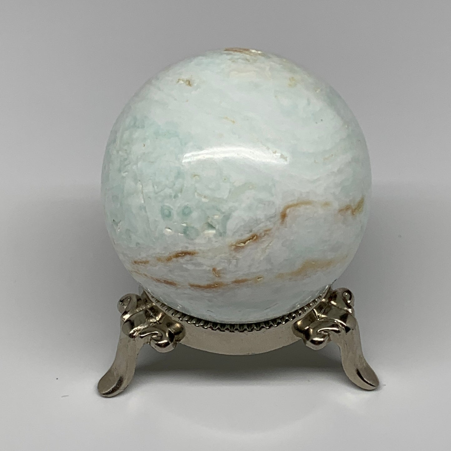 299.7g,2.3"(59mm) Caribbean Calcite Sphere Gemstone,Healing Crystal,B25147