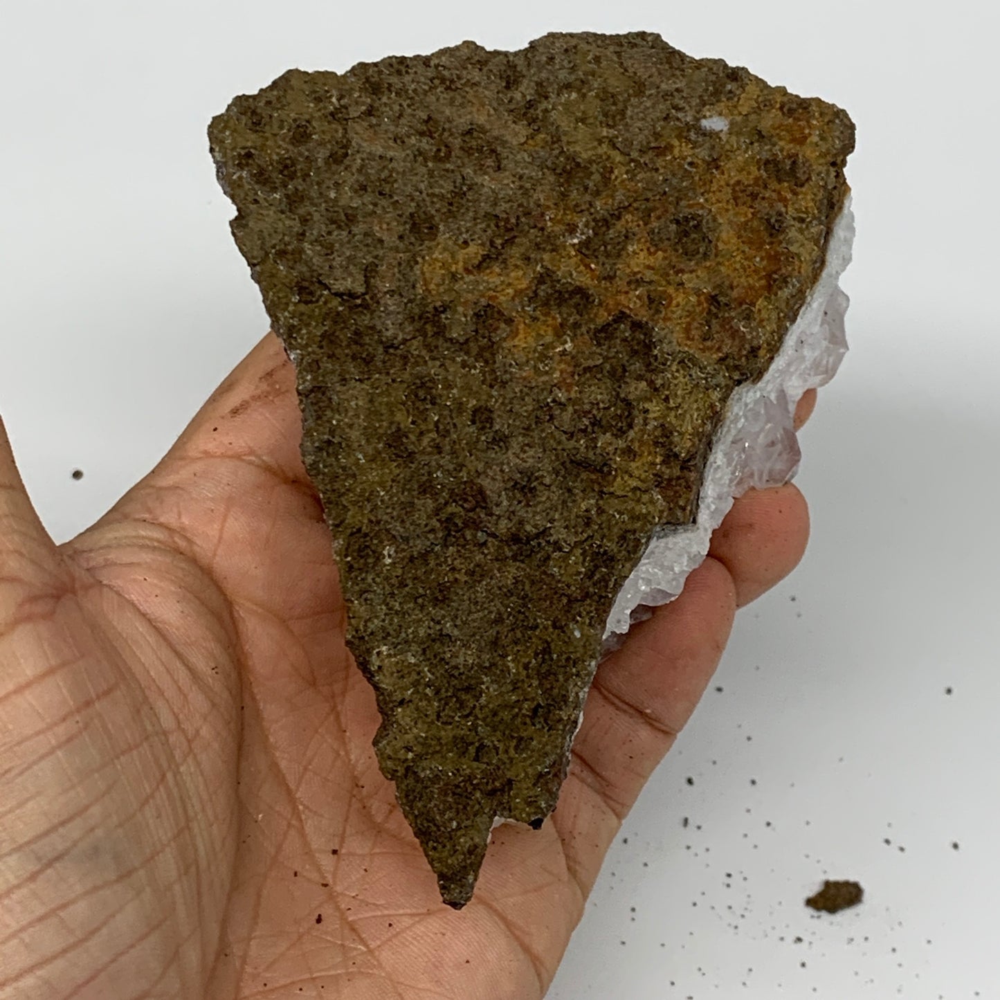 318.4g, 4.2"x3.1"x1.8", Rare Manganese Cluster With Quartz Mineral Specimen,B110