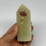 0.65 lbs, 4"x1.5" Green Onyx Point Tower Obelisk Crystal @Afghanistan, B25464