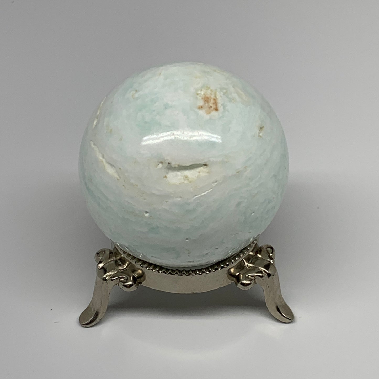 299.7g,2.3"(59mm) Caribbean Calcite Sphere Gemstone,Healing Crystal,B25147