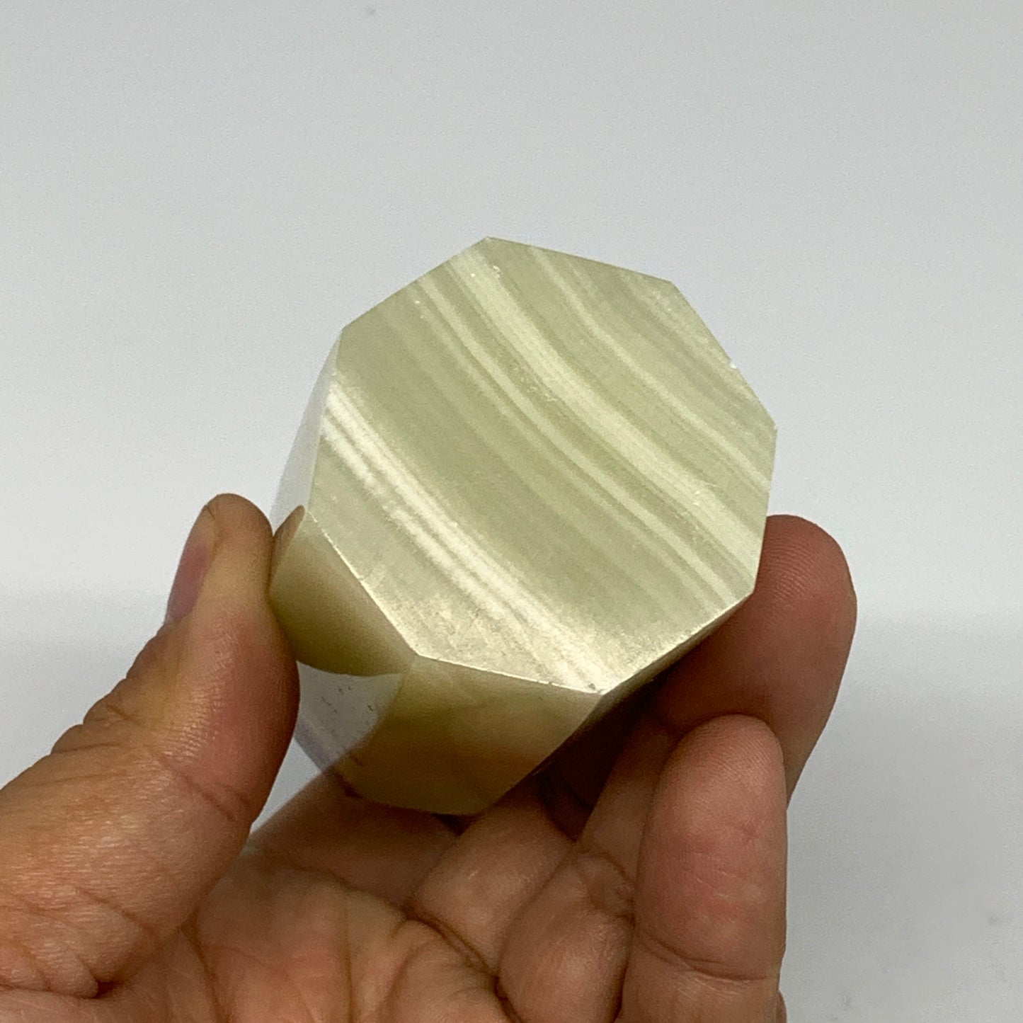 0.65 lbs, 4"x1.5" Green Onyx Point Tower Obelisk Crystal @Afghanistan, B25464