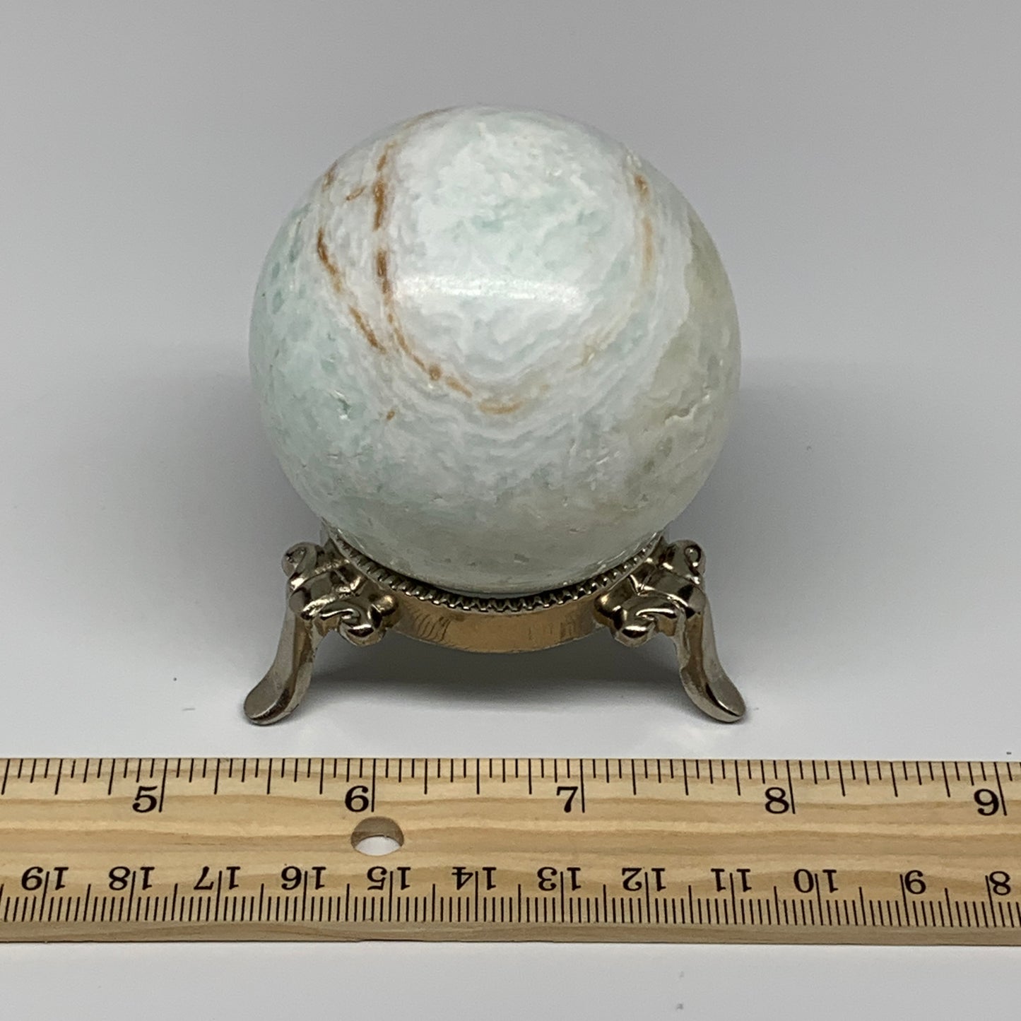 299.7g,2.3"(59mm) Caribbean Calcite Sphere Gemstone,Healing Crystal,B25147