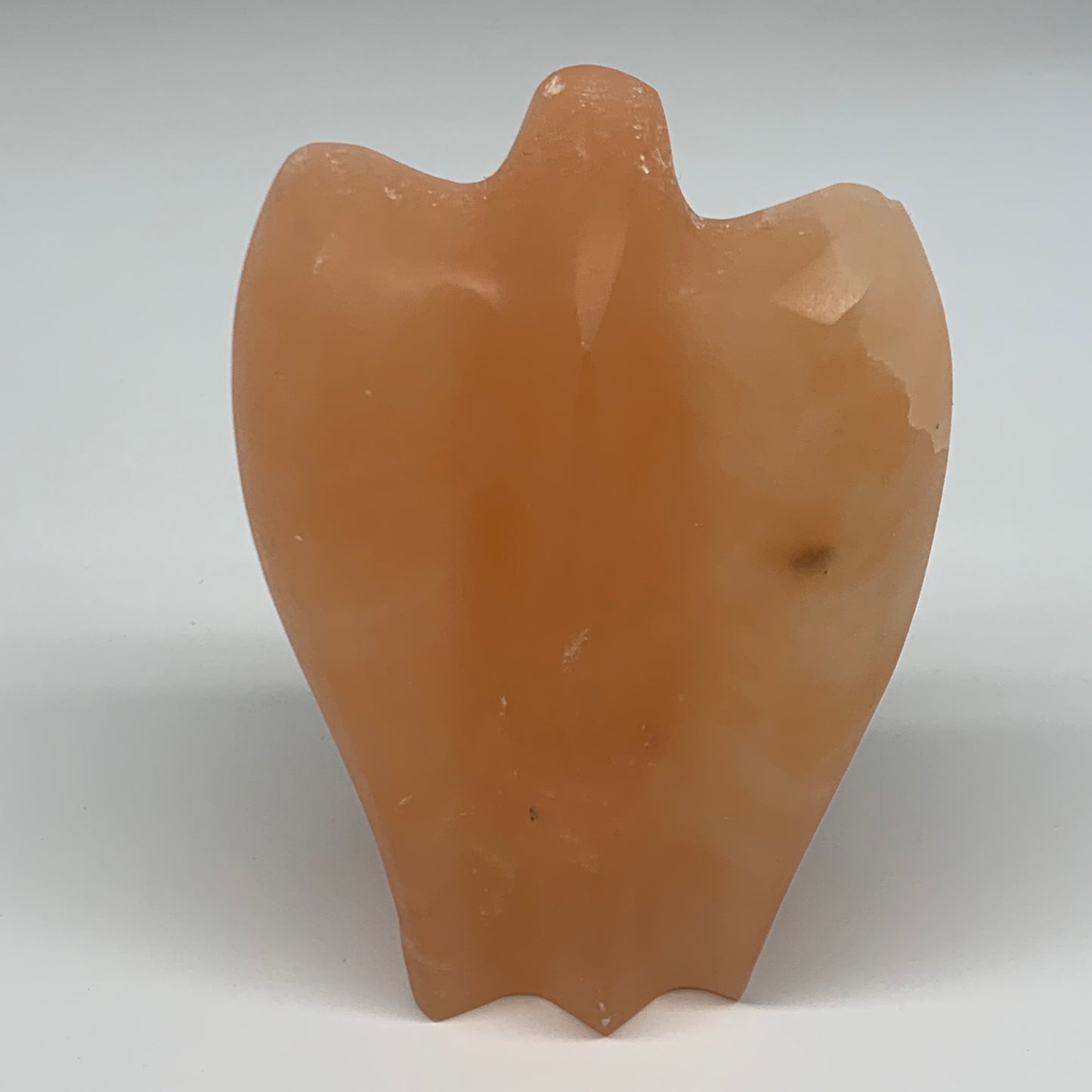 886g, 5.2"x3.8"x2.3"" Orange Selenite (Satin Spar) Angel Crystal @Morocco,B9366