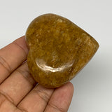 92.4g, 2.1"x2.3"x0.9", Natural Golden Quartz Heart Small Polished Crystal, B2711