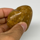 92.4g, 2.1"x2.3"x0.9", Natural Golden Quartz Heart Small Polished Crystal, B2711