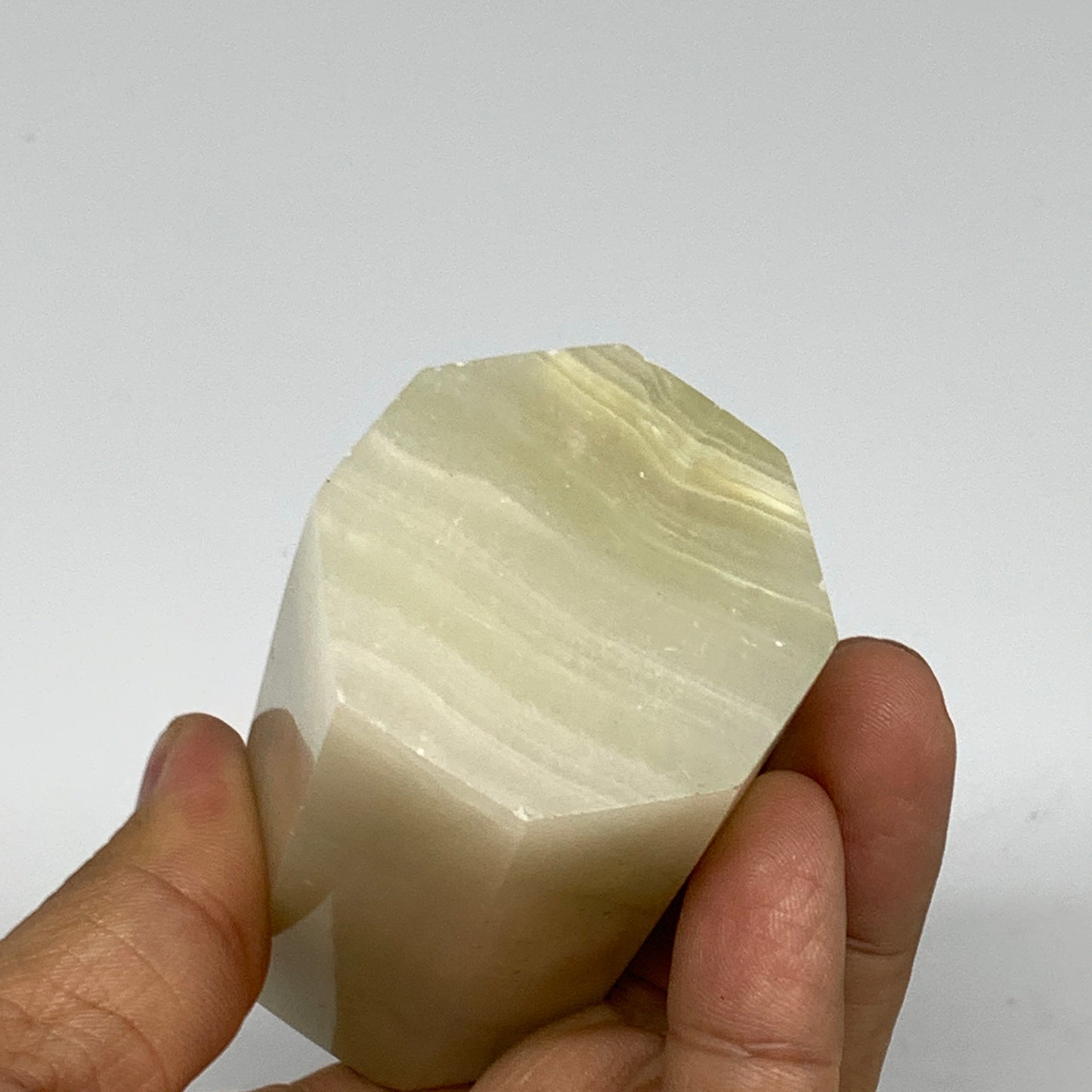 0.66 lbs, 4"x1.6" Green Onyx Point Tower Obelisk Crystal @Afghanistan, B25465