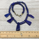 54.1g, 12mm-33mm Natural Lapis Lazuli Polished Tube Beads Strand,26 Beads,LPB250