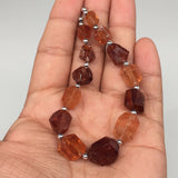137cts, 15pcs, 8mm-16mm Natural Hessonite Garnet Facet Beads @Afghanistan,BE06