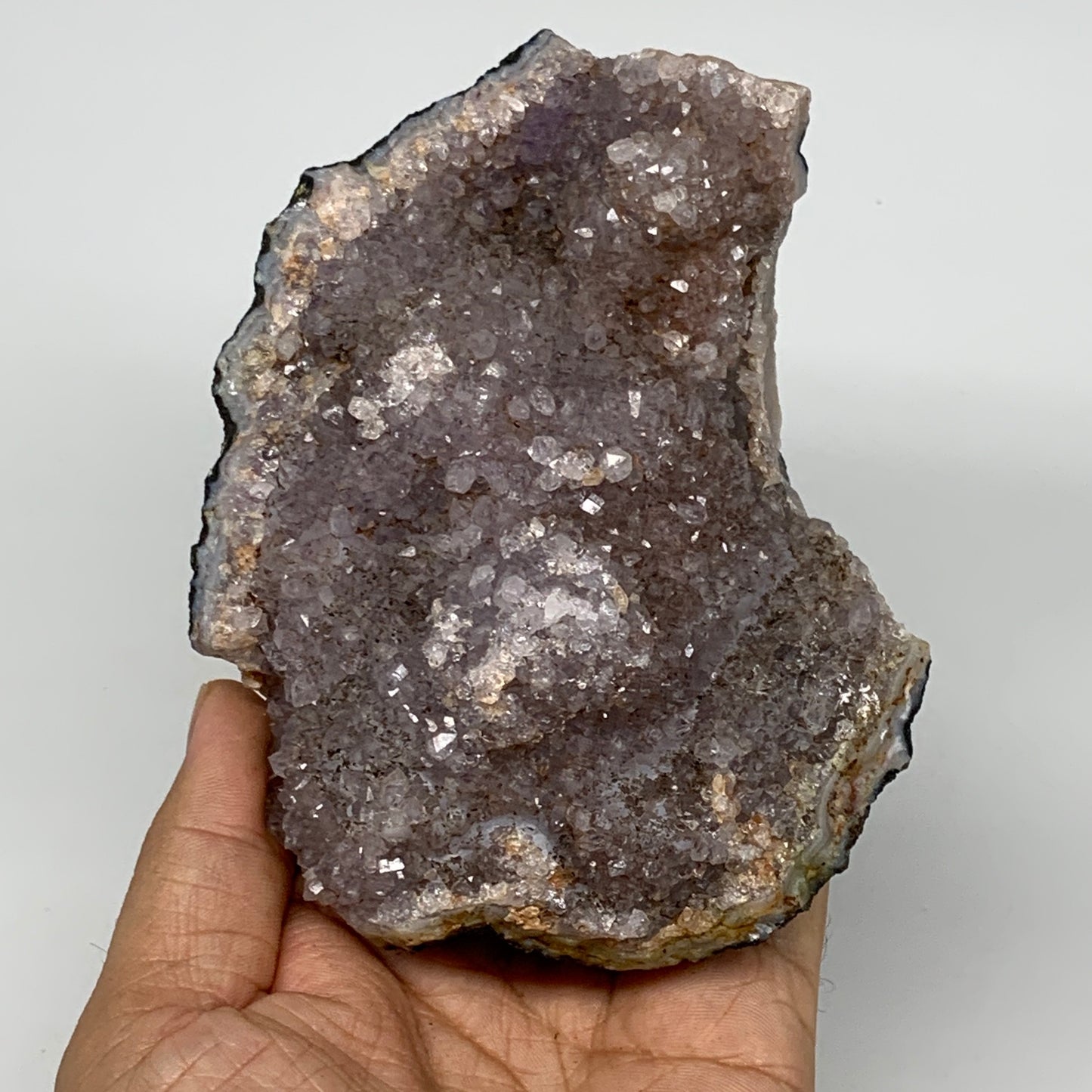 636g, 5"x3.7"x2.2", Rare Manganese Cluster With Quartz Mineral Specimen,B11026