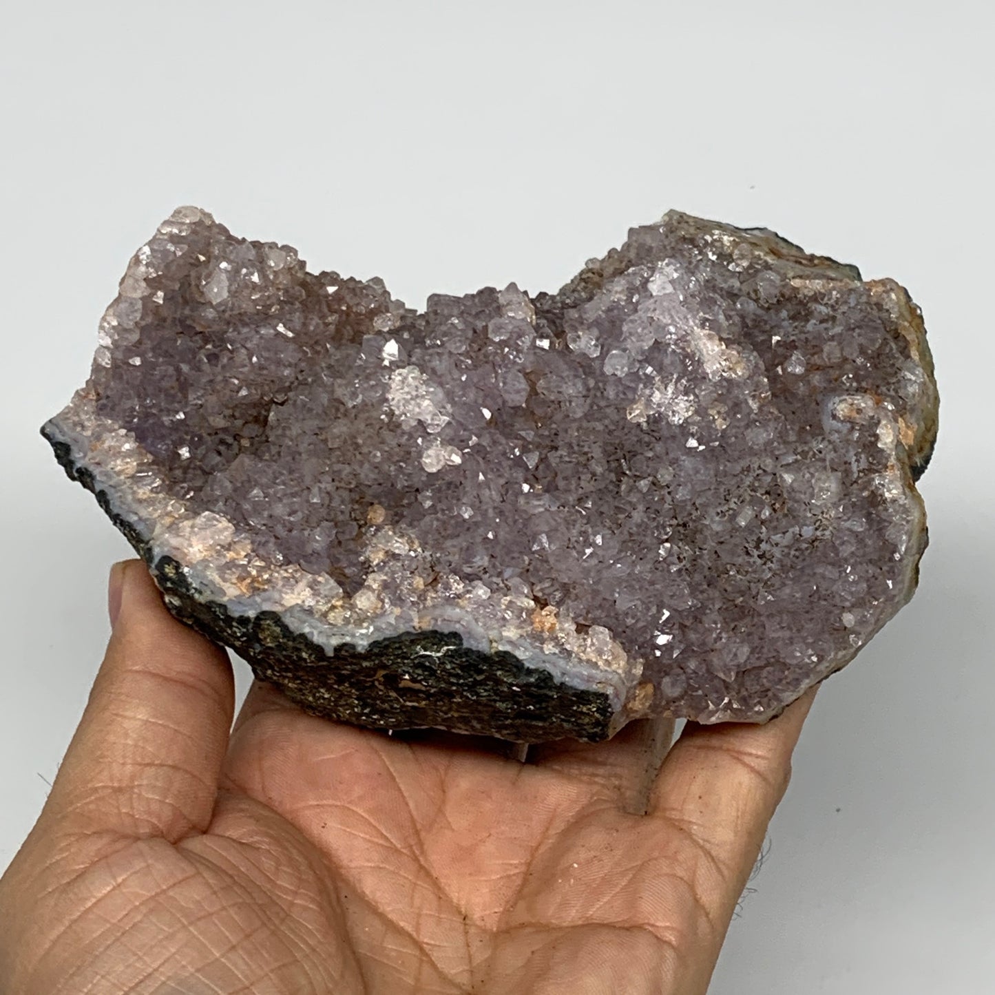 636g, 5"x3.7"x2.2", Rare Manganese Cluster With Quartz Mineral Specimen,B11026