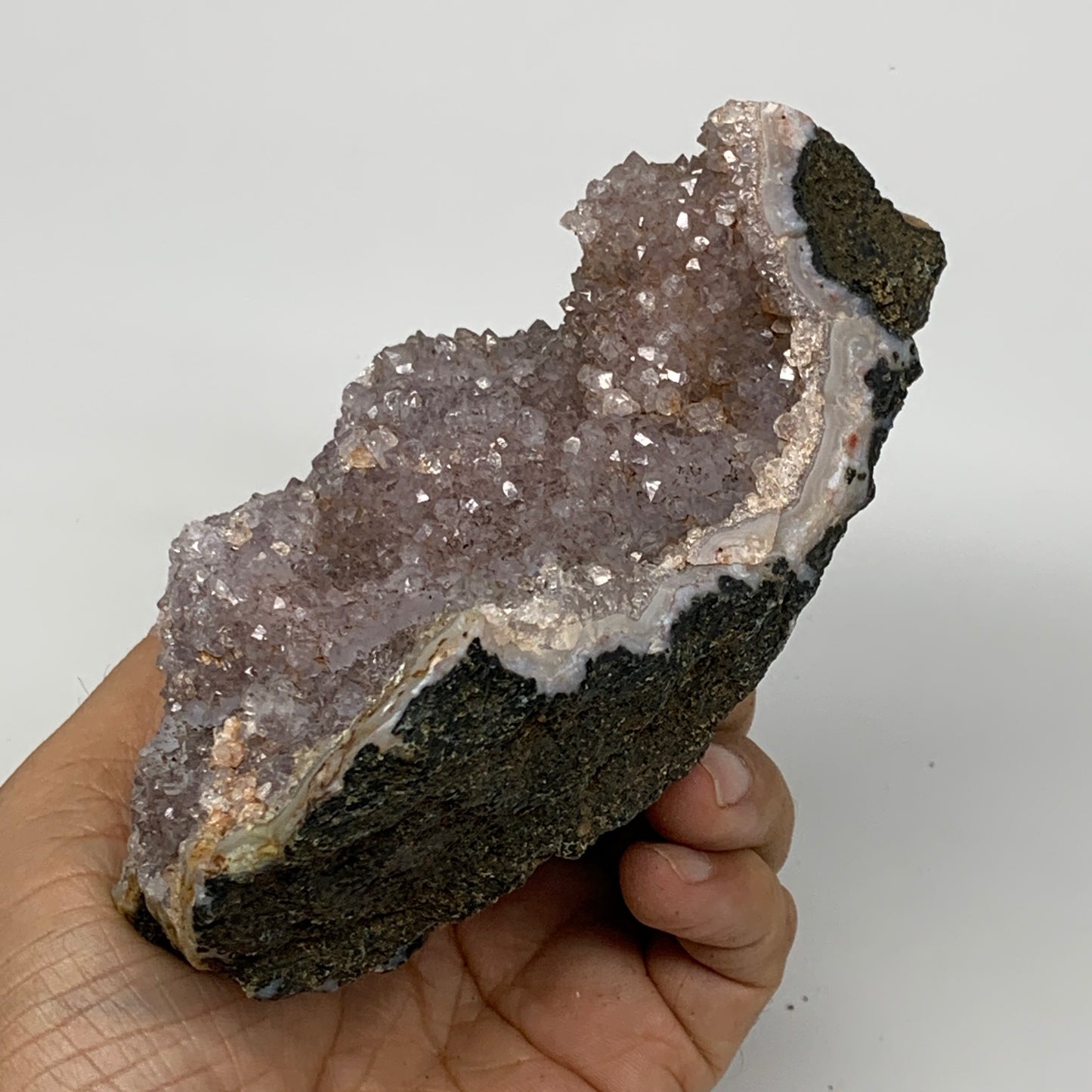 636g, 5"x3.7"x2.2", Rare Manganese Cluster With Quartz Mineral Specimen,B11026