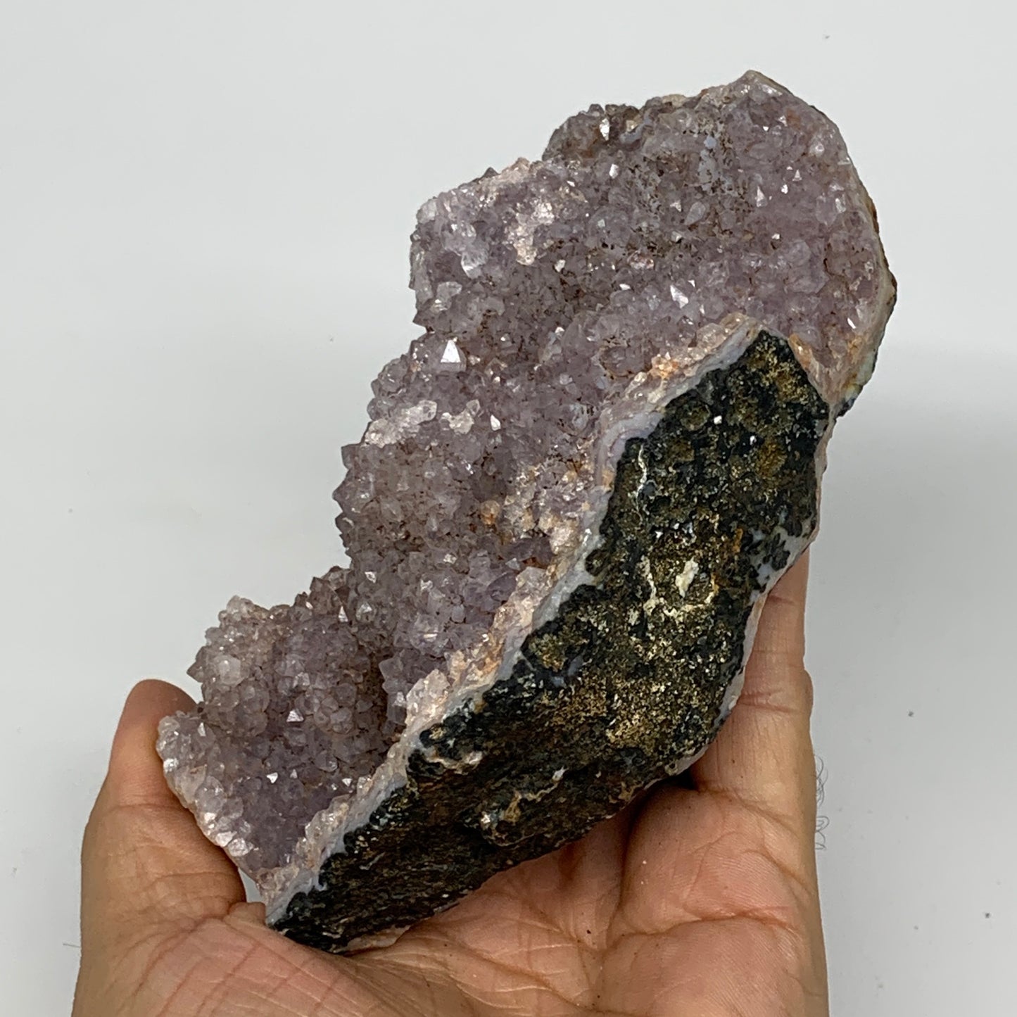 636g, 5"x3.7"x2.2", Rare Manganese Cluster With Quartz Mineral Specimen,B11026