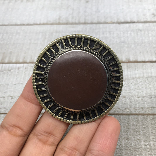 1.9"x0.3"Turkmen Ring Afghan Antique Round Red Carnelian Statement,7,TR171