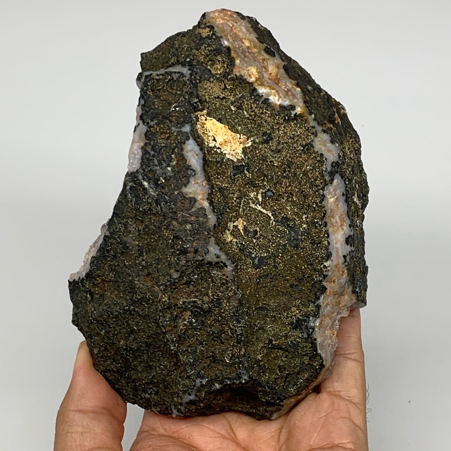 636g, 5"x3.7"x2.2", Rare Manganese Cluster With Quartz Mineral Specimen,B11026