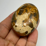 83.2g, 2.1"x1.6"x1", Natural Fruit Jasper Palm-Stone Gemstone @India, B21886