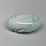 81g, 2.4"x1.6"x1.1" Natural Blue Aragonite Calcite Palm-Stone @Afghanistan, B231