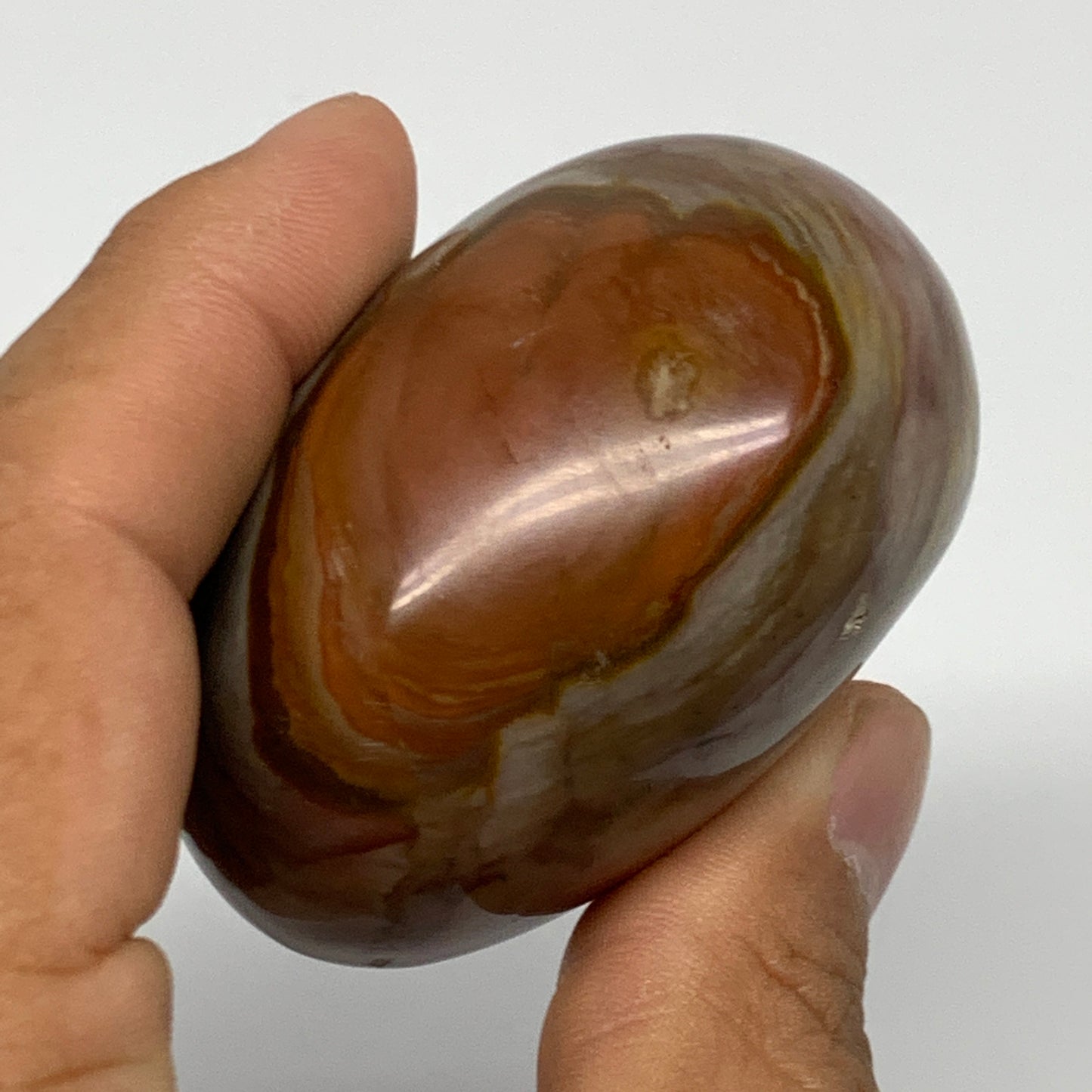 146.7g, 2.3"x1.9"x1.5" Polychrome Jasper Palm-Stone Reiki @Madagascar, B24506
