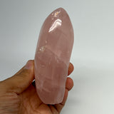 380.8g,4.2"x2.2"x1.6" Rose Quartz Crystal Freeform Polished Crystal, B20653