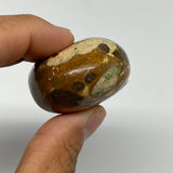 83.2g, 2.1"x1.6"x1", Natural Fruit Jasper Palm-Stone Gemstone @India, B21886
