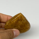 86g, 2"x2.3"x0.9", Natural Golden Quartz Heart Small Polished Crystal, B27120