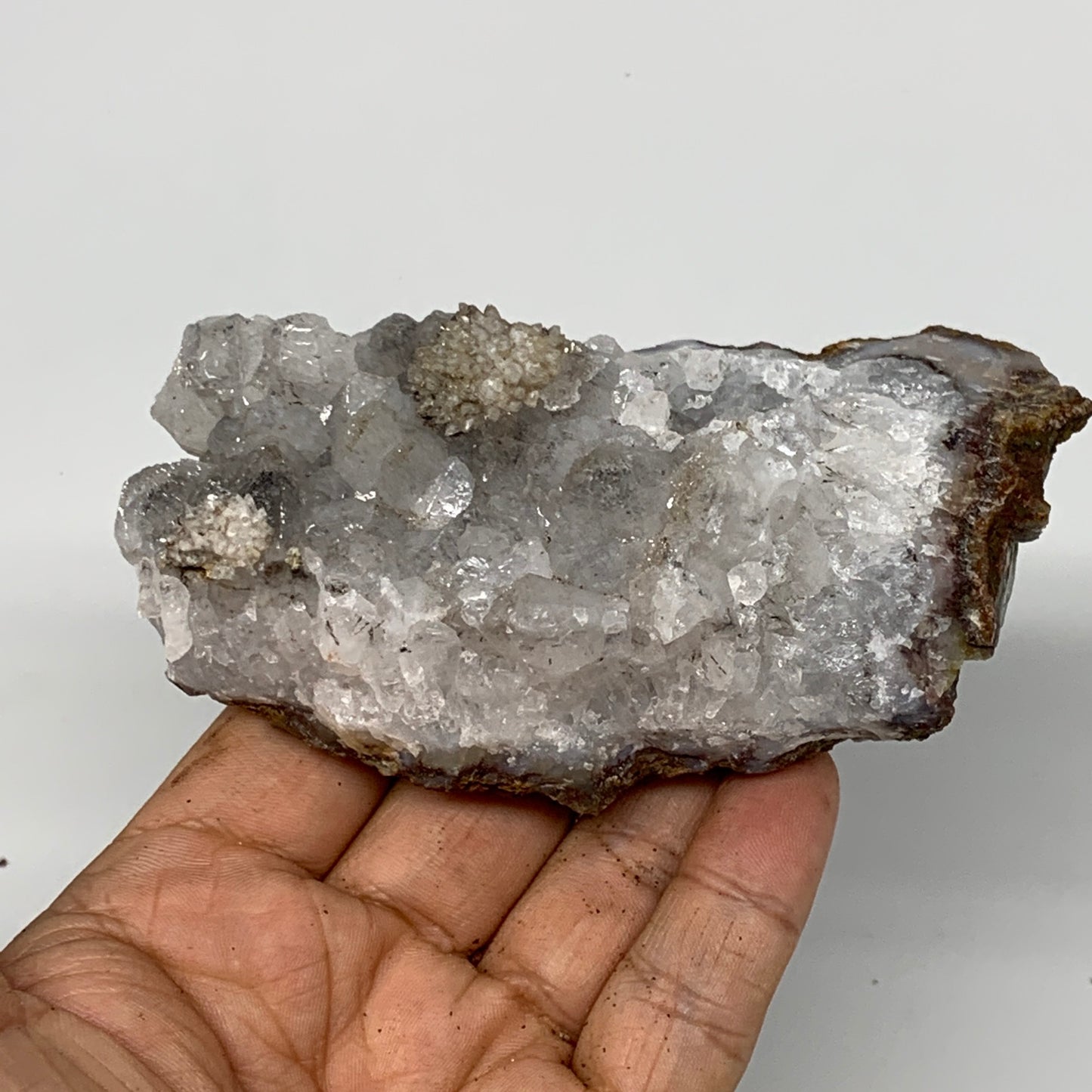 253.1g, 4"x2.1"x1.6", Rare Manganese Cluster With Quartz Mineral Specimen,B11027