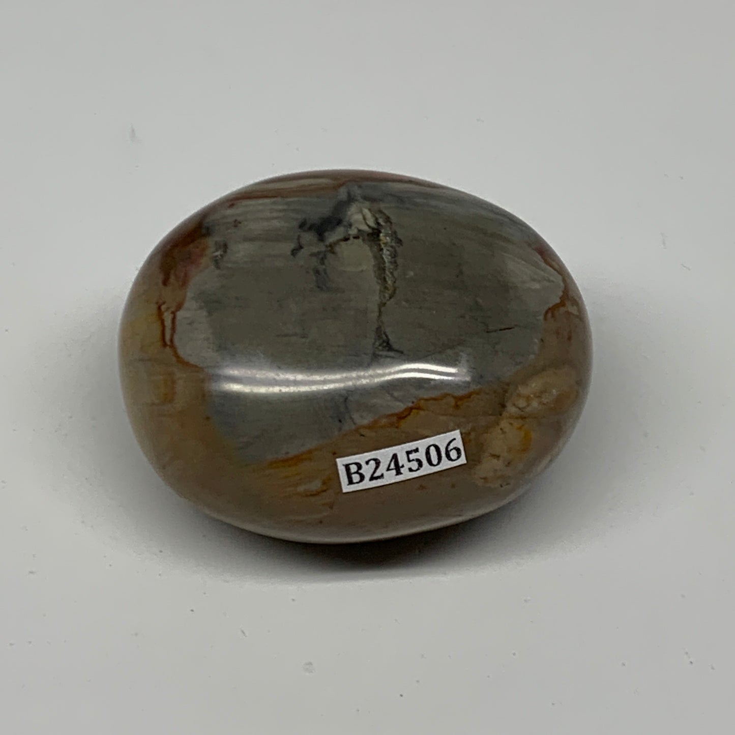 146.7g, 2.3"x1.9"x1.5" Polychrome Jasper Palm-Stone Reiki @Madagascar, B24506