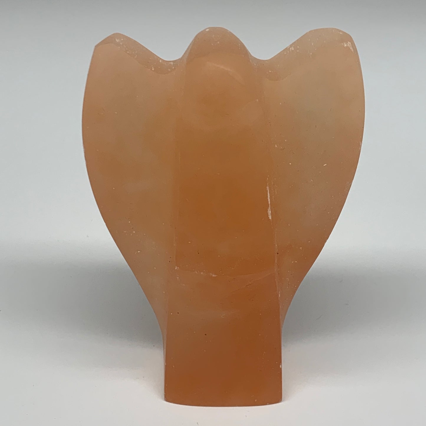 596g, 5.1"x3.4"x2"" Orange Selenite (Satin Spar) Angel Crystal @Morocco,B9368
