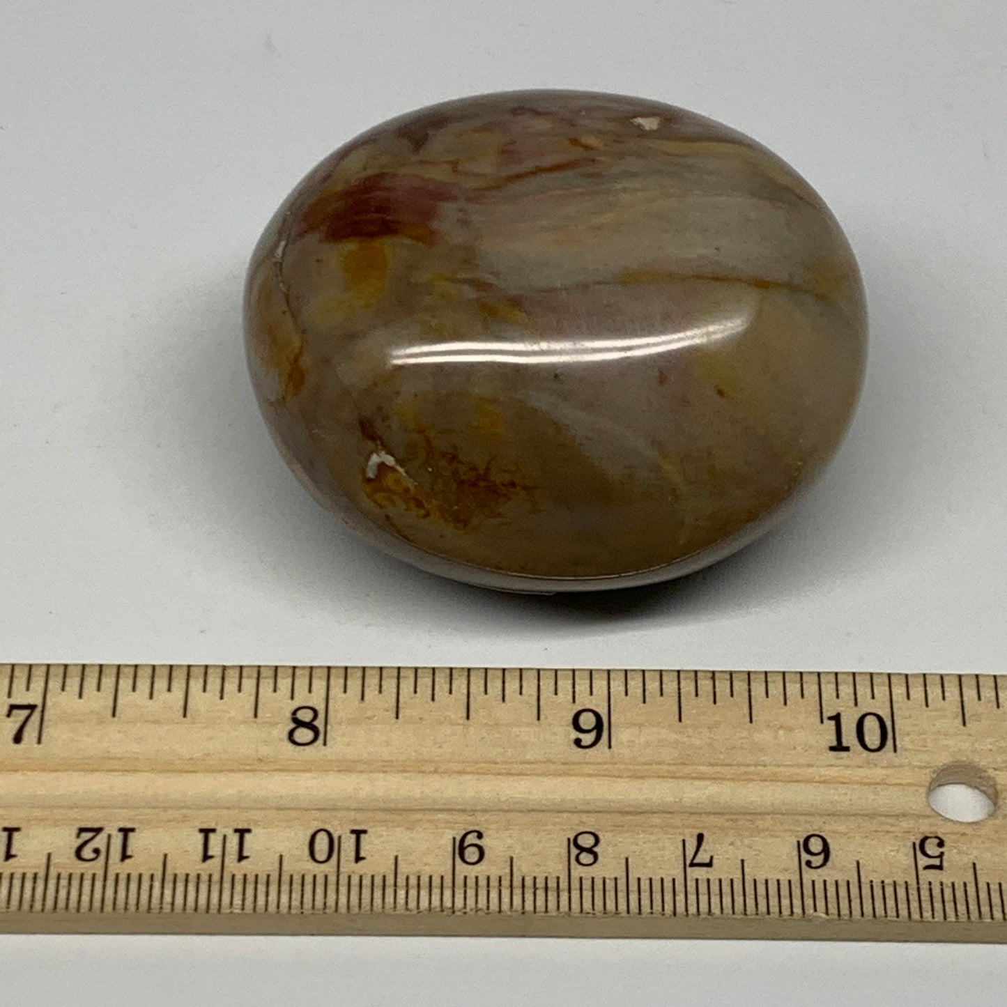 146.7g, 2.3"x1.9"x1.5" Polychrome Jasper Palm-Stone Reiki @Madagascar, B24506