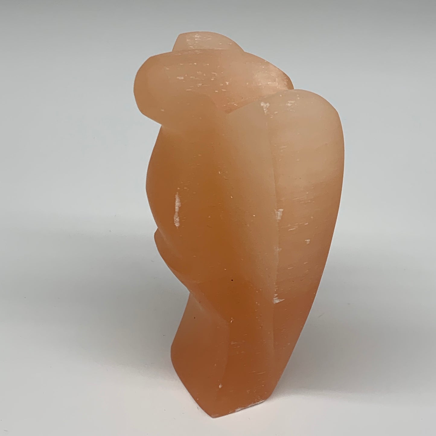 596g, 5.1"x3.4"x2"" Orange Selenite (Satin Spar) Angel Crystal @Morocco,B9368