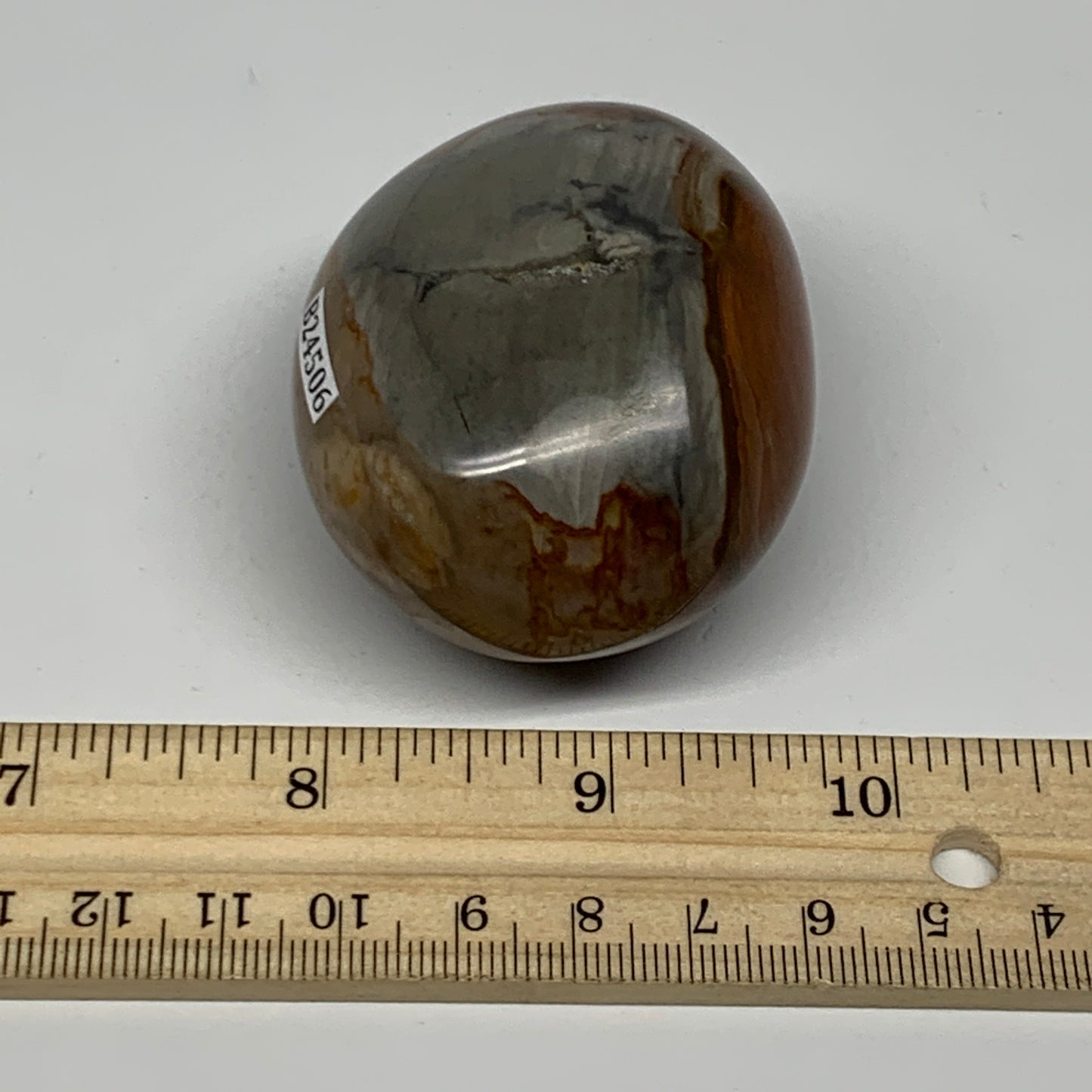 146.7g, 2.3"x1.9"x1.5" Polychrome Jasper Palm-Stone Reiki @Madagascar, B24506