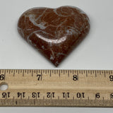60.5g, 2" x 2.2"x 0.6", Natural Untreated Red Shell Fossils Half Heart @Morocco,