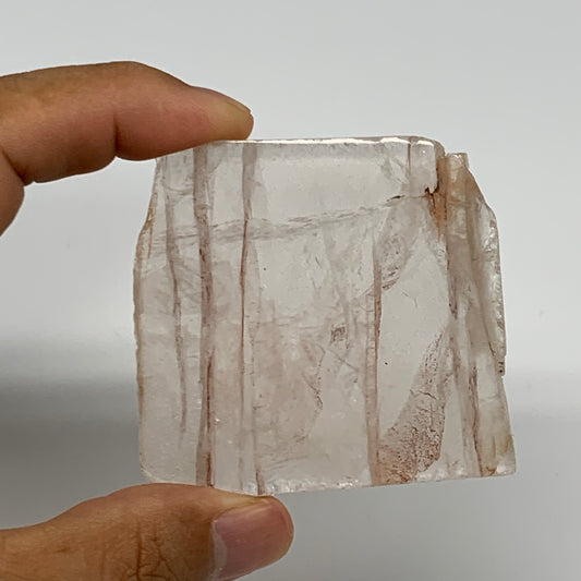 59.6g, 2.2"x2.3"x0.3", One face polished Fire Quartz, One face semi polished, B1