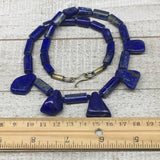 62.3g, 9mm-25mm Natural Lapis Lazuli Polished Tube Beads Strand,29 Beads,LPB254