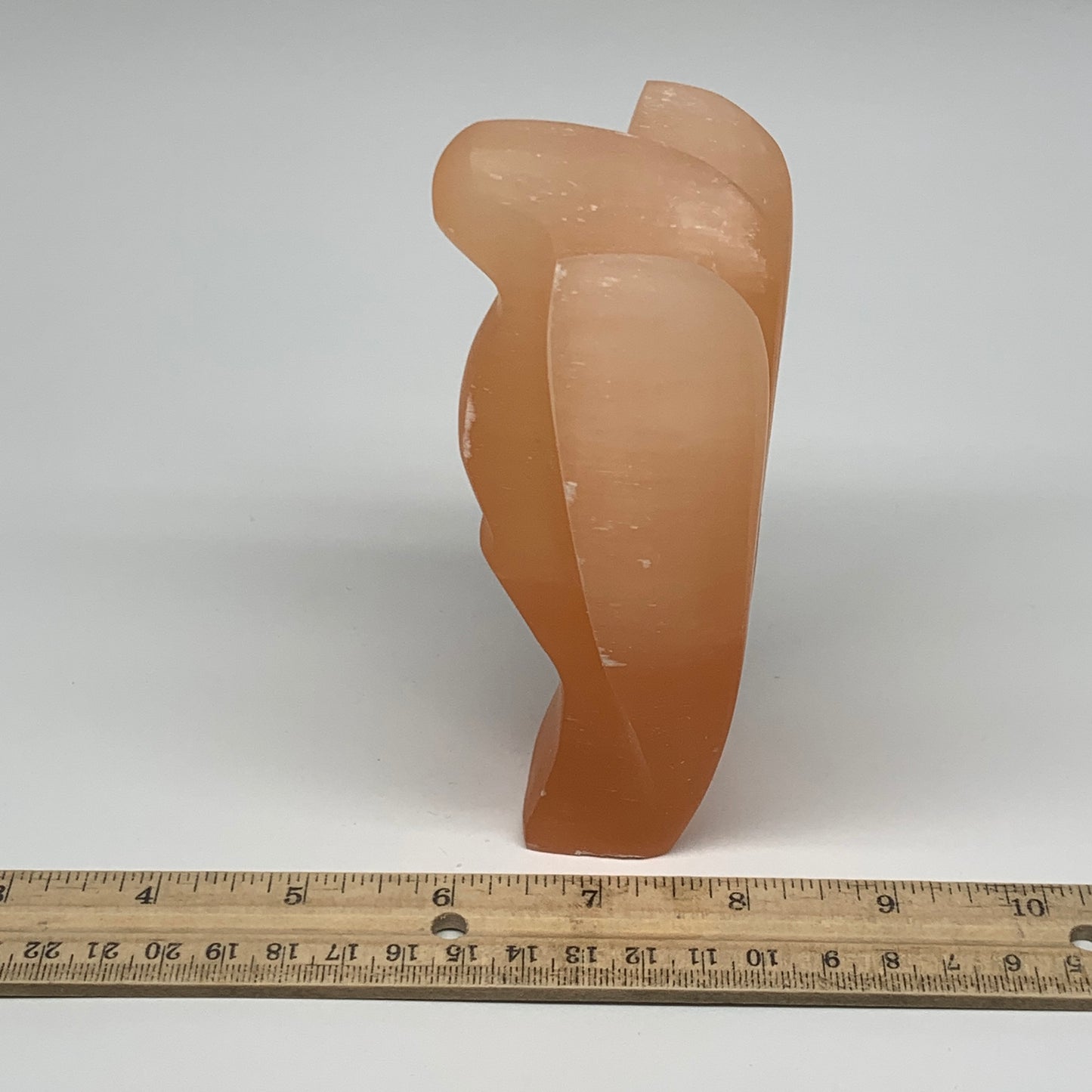 596g, 5.1"x3.4"x2"" Orange Selenite (Satin Spar) Angel Crystal @Morocco,B9368