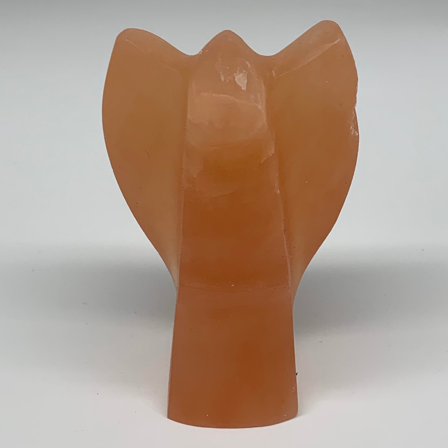 574g, 4.8"x2.9"x2.5"" Orange Selenite (Satin Spar) Angel Crystal @Morocco,B9369