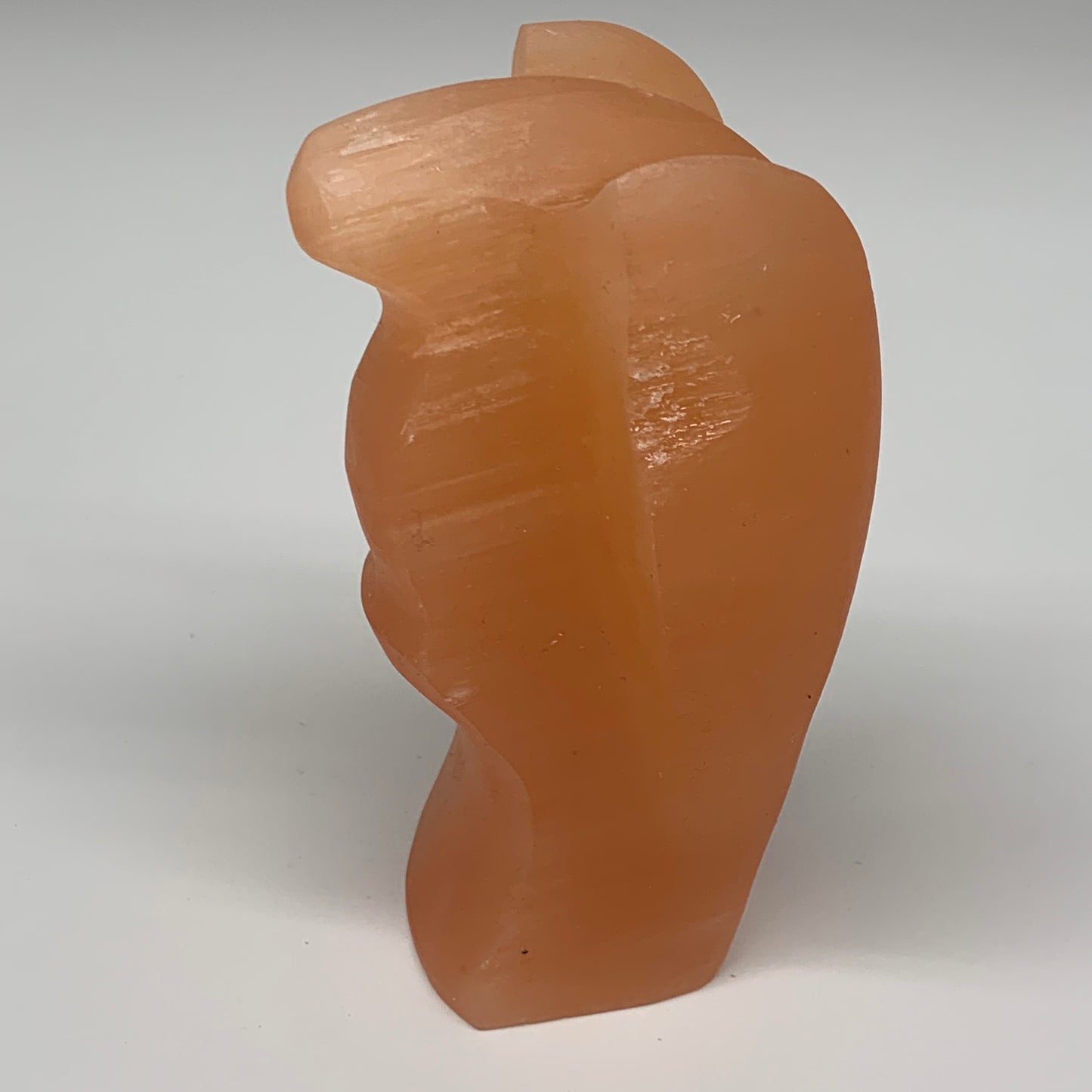 574g, 4.8"x2.9"x2.5"" Orange Selenite (Satin Spar) Angel Crystal @Morocco,B9369