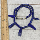 40.3g, 11mm-33mm Natural Lapis Lazuli Polished Tube Beads Strand,27 Beads,LPB255