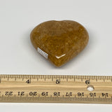 88.1g, 2"x2.2"x0.9", Natural Golden Quartz Heart Small Polished Crystal, B27121