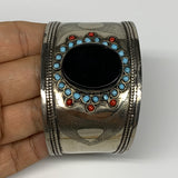 1.8" Vintage Reproduced Lapis Turkmen Cuff Bracelet Tribal Small Round , B13367