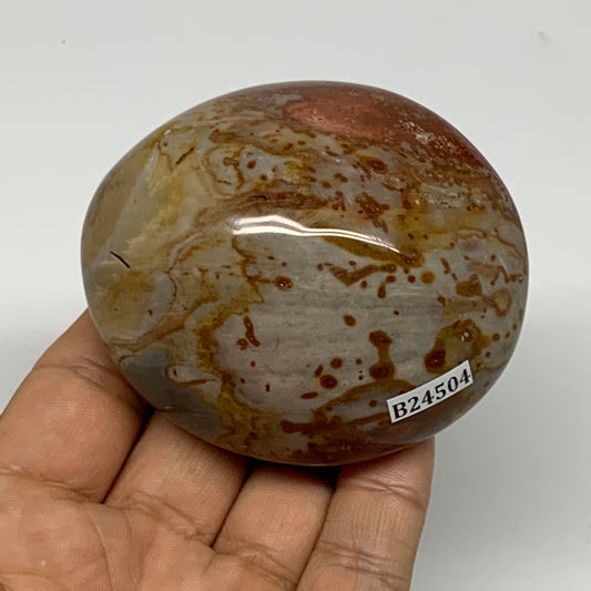 233.8g, 2.8"x2.5"x1.7" Polychrome Jasper Palm-Stone Reiki @Madagascar, B24504