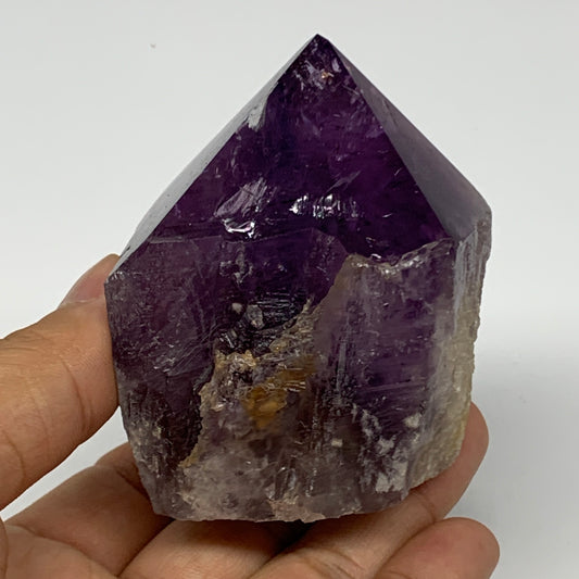 238.4g,2.7"x2.1"x1.8", Amethyst Point Polished Rough lower part Stands, B19074