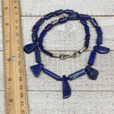 37.9g, 8mm-28mm Natural Lapis Lazuli Polished Tube Beads Strand,32 Beads,LPB256