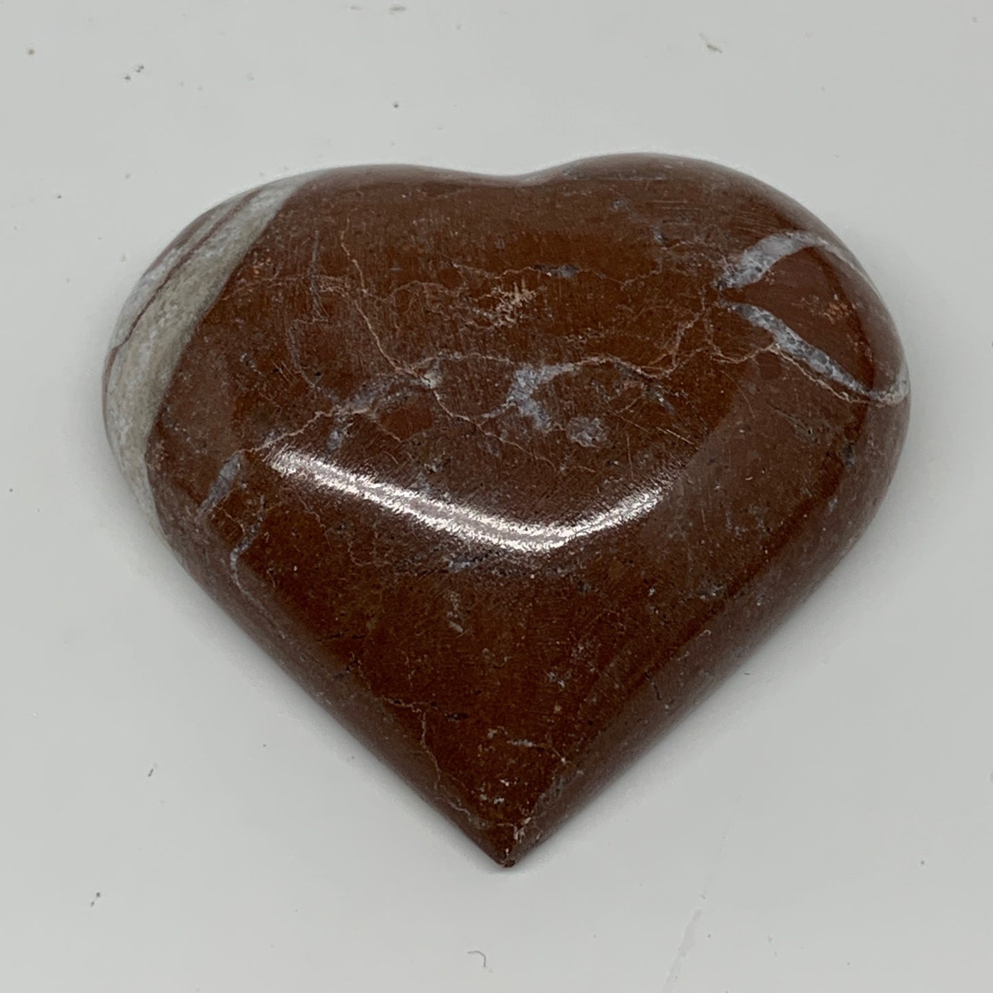 63.5g, 2" x 2.2"x 0.7", Natural Untreated Red Shell Fossils Half Heart @Morocco,