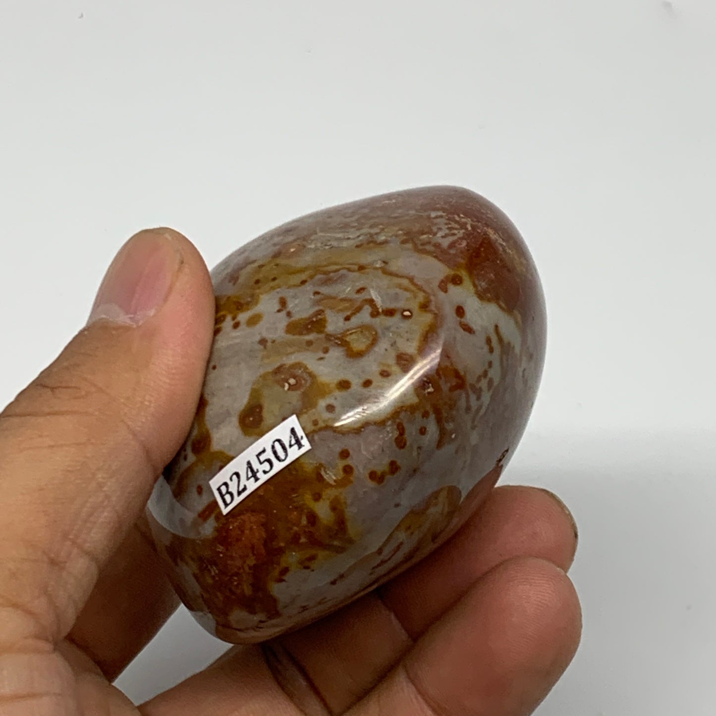 233.8g, 2.8"x2.5"x1.7" Polychrome Jasper Palm-Stone Reiki @Madagascar, B24504