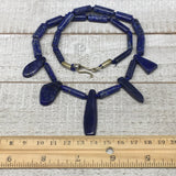 43.7g,14mm-40mm Natural Lapis Lazuli Polished Tube Beads Strand,25 Beads,LPB258