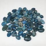1pc, 5-15g,0.7"x-1.4" Blue Apatite Tumbled Small Gemstone Polished Reiki, B1808
